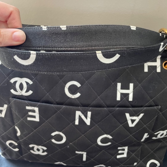 SOLD Chanel 1997 Canvas Letters Logo Tote - Picture 3 of 16